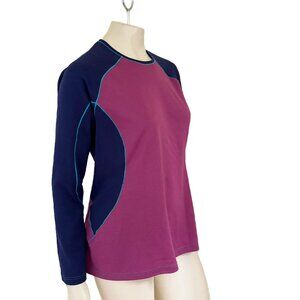 Patagonia Women's Long Sleeve Tee - Purple and Navy